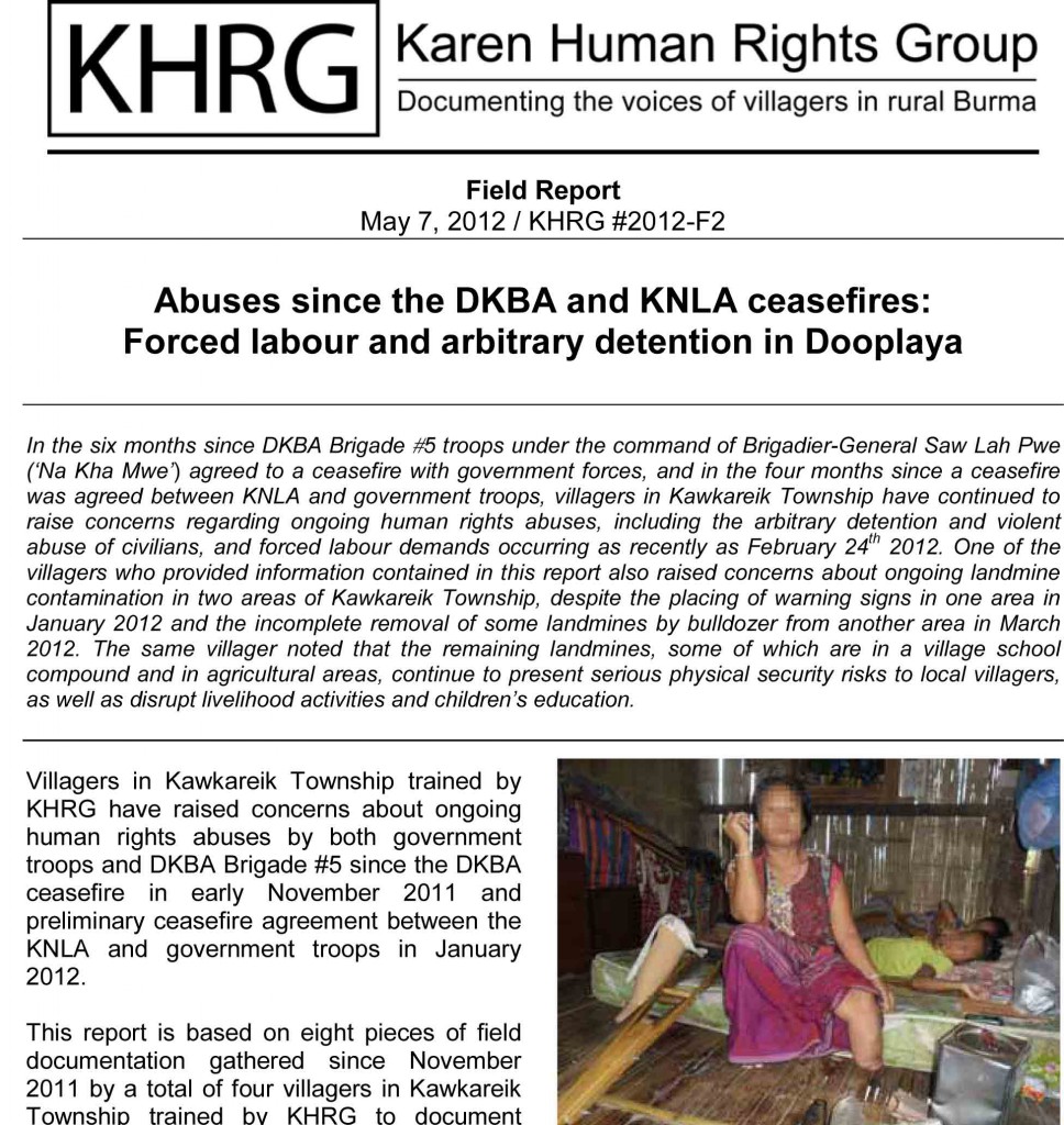 Burma Army still using torture and forced lab…