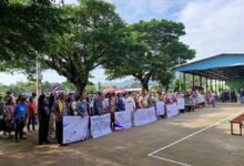 Photo of Thai Border Villagers Protest Stray Artillery Shells Fired From Myanmar