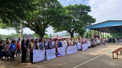 Photo of Thai Border Villagers Protest Stray Artillery Shells Fired From Myanmar